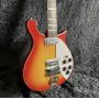 Custom Rickenback 600 Style Electric Guitar in Cherry Sunburst Color with R Tail System Bridge Accept Guitar OEM