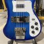 Custom Ricken 4003 Bass Electric Guitar in Transparent Blue Color with Chrome Hardware 