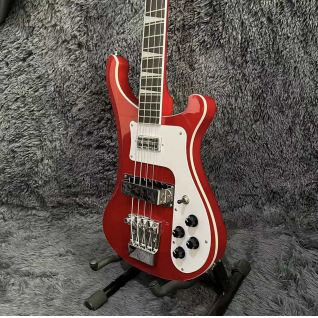 Custom Ricken 4 Strings Bass Electric Guitar in Red Color