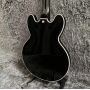 Custom Hollow Body ES-335 Electric Guitar in Black Color Semi with Bigsby Tremolo System