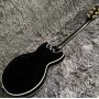 Custom Hollow Body ES-335 Electric Guitar in Black Color Semi with Bigsby Tremolo System