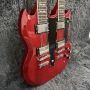 Custom 12/6 Strings 1275 Double Neck GSG Electric Guitar in Aged Wine Red