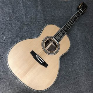 Customized acoustic guitar solid spruce top ebony fingerboard rosewood sides and back 39 inch OOO acoustic guitar
