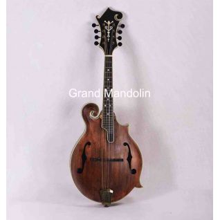 Custom Solid Spruce Top Flamed Maple Back Side F Style Mandolin Accept Mandolin and Banjo OEM