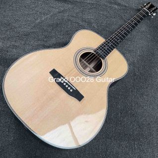 Custom 39 Inch OOO28 Herringbone Binding Acoustic Guitar with Solid Spruce Top