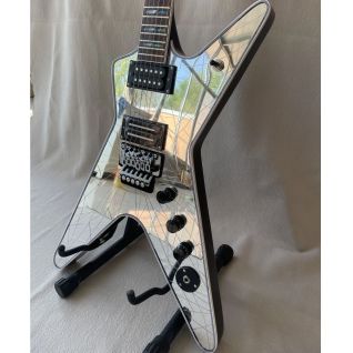 Custom Mirror Crack Veneer Dime Washburn Signature ML Shaped Electric Guitar