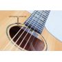 Custom All Solid Wood 41 Inch Acoustic Guitar High Gloss 6 Strings Folk Guitar with Armrest