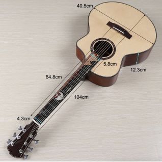 Custom professional playing Acoustic Guitar full solid wood 41 inch guitar armrest color optional