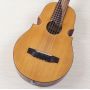Custom 10 Strings 34 Inch Travel Acoustic Guitar in Natural High Gloss for Beginner