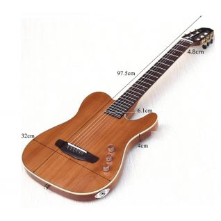 Thin Body Silent Classic Guitar 39 Inch High Grade 22 Frets Solid Wood Red Cedar Top Okoume Wood Back and Side Classic Acoustic Guitar