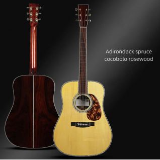 Custom SOLID cocobolo rosewood D-45cc Grand handmade Adirondack spruce acoustic guitar 