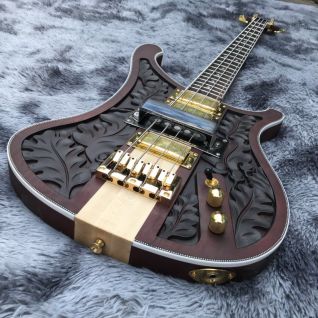 Custom 2024 Grand Neck Though Body Lemmy Kilmister Ricken 4003 Matte Finishing Carved Electric Bass