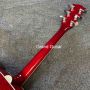 Custom Grand Hummingbird Acoustic Guitar Cherry Red Mahogany Back Side