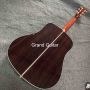 Custom Dreadnought D41 Solid Rosewood Back Side Acoustic Guitar Spruce Top Customized Pickup and Neck Inlay