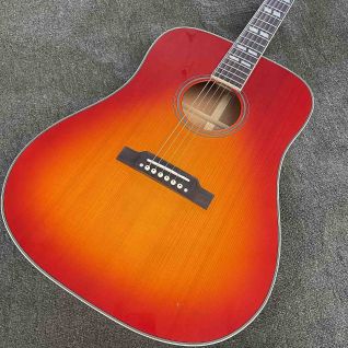 Custom burst Hummingbird classic folk acoustic guitar, solid spruce top, rosewood fingerboard, thickened pickguard, 41-inch quality humming-bird acoustic guitar