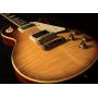 Custom Relic Maple Veneer Sunburst Color Les Paul LP Electric Guitar One Piece Neck Body Gold Grover Tuners