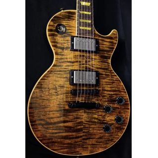 Custom Flamed Maple Top Sunburst Color GB Les Paul LP Style Mahogany Wood Body and Neck Electric Guitar