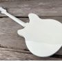 Custom 12 String Semi Hollow Body Electric Guitar, Cream White Color, Trapeze Tailpiece