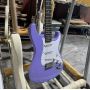 Custom Fender Style St Electric Guitar, Mahogany Body, Purple Color, Rosewood Fingerboard