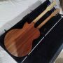 Custom Grand 6+12 Strings Double KOA Neck Acoustic Guitar Richie Sambora Doubleneck KOA Wood PS Taylr Style