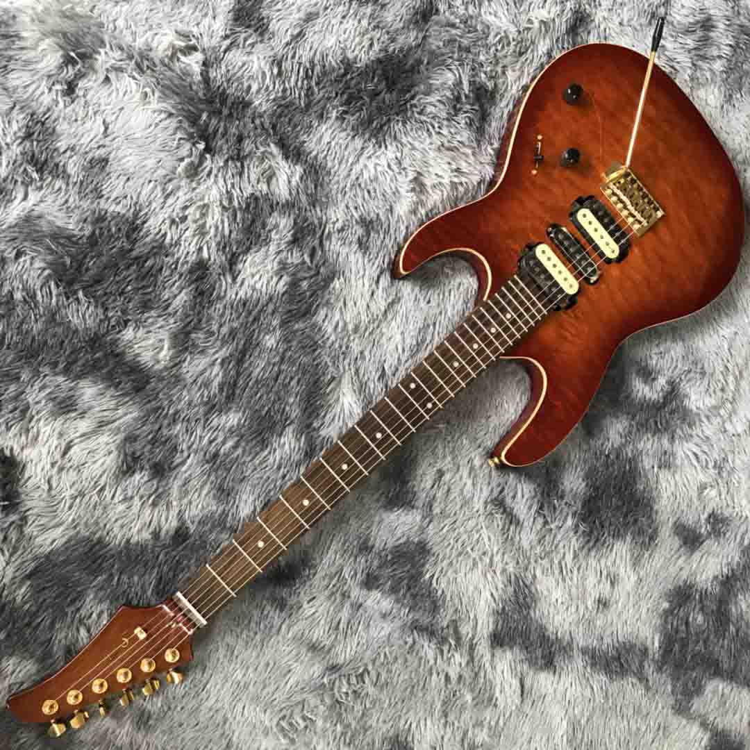 Grand Custom Classic Trans Red Suh Electric Guitar Mahogany Body Neck Rosewood Fingerboard 5069