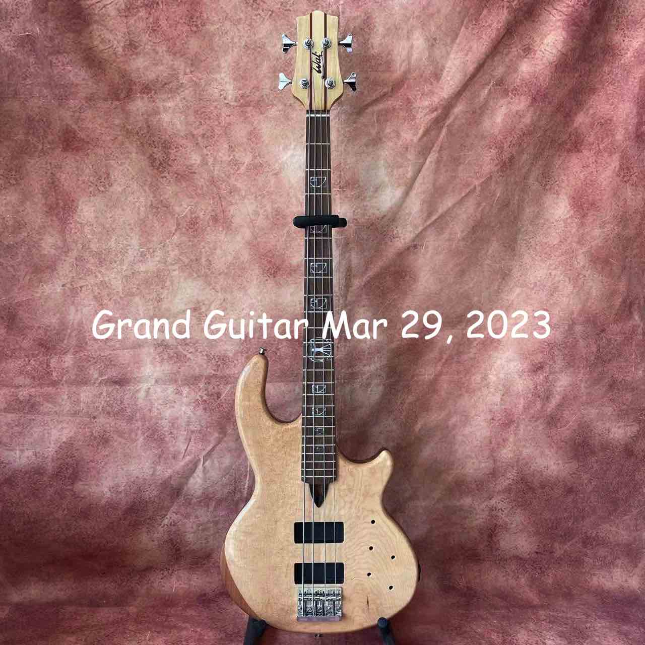 Custom G Wa Style Mk1 Mark1 4 Strings Neck Through Body Electric Bass With Active Pickup 2688