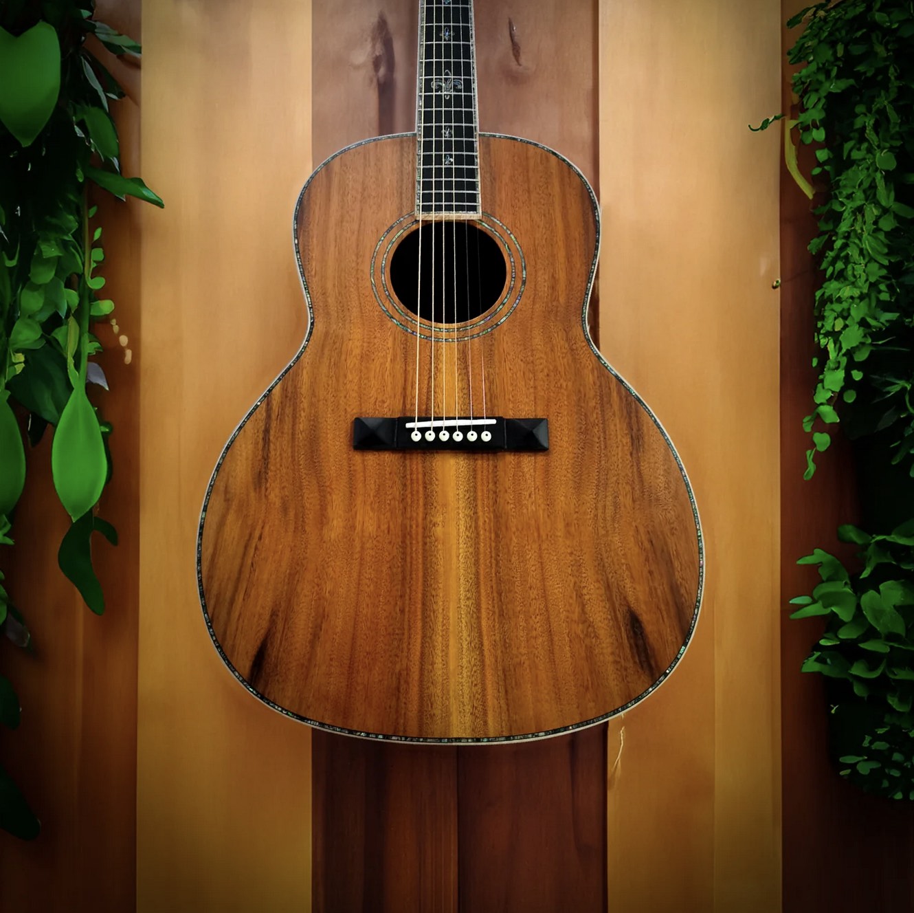 Handmade Solid Koa OOO Acoustic Guitar