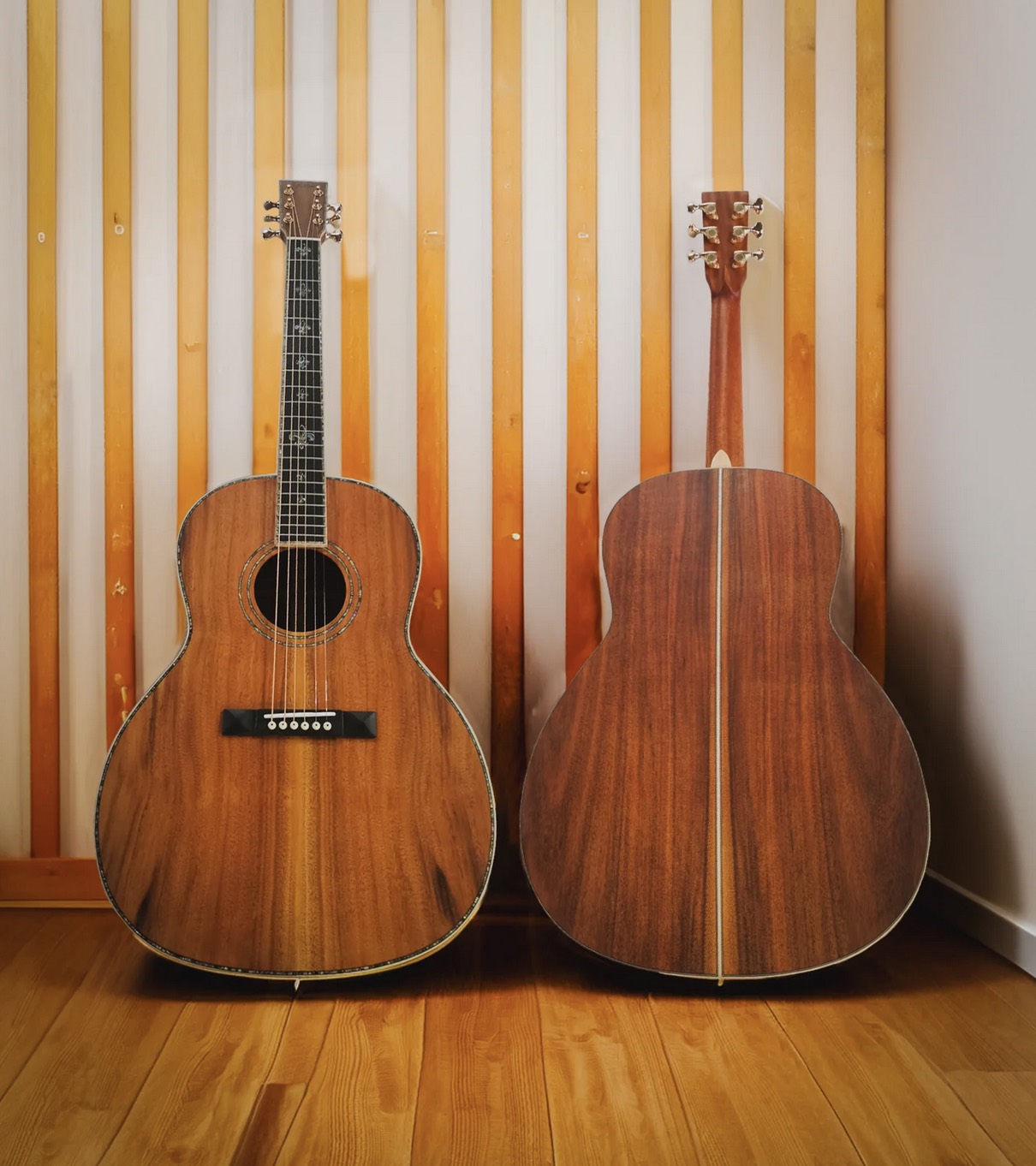 Handmade Solid Koa OOO Acoustic Guitar