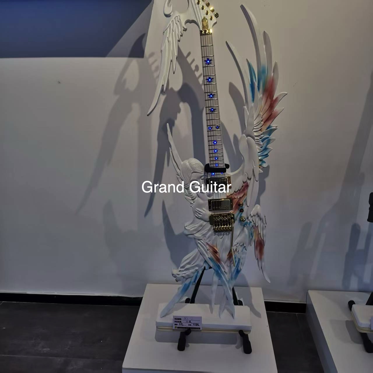 Custom Grand Hand-carved Irregular Body Electric Guitar in White