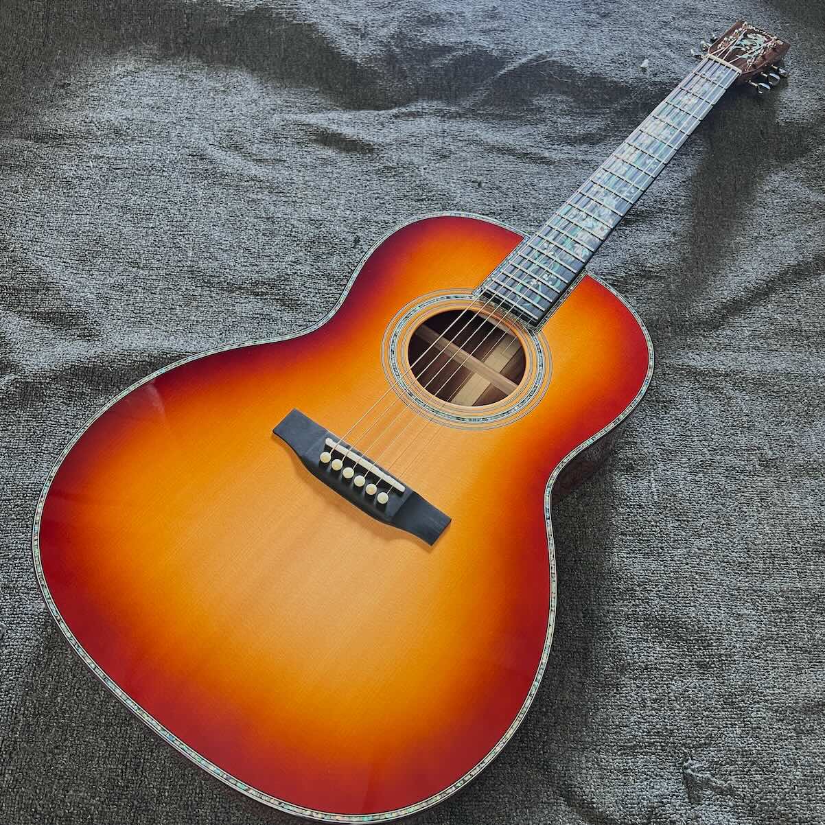Custom Martin Style O’ahu K-42 Hibiscus ALL Solid KOA Wood Acoustic Guitar