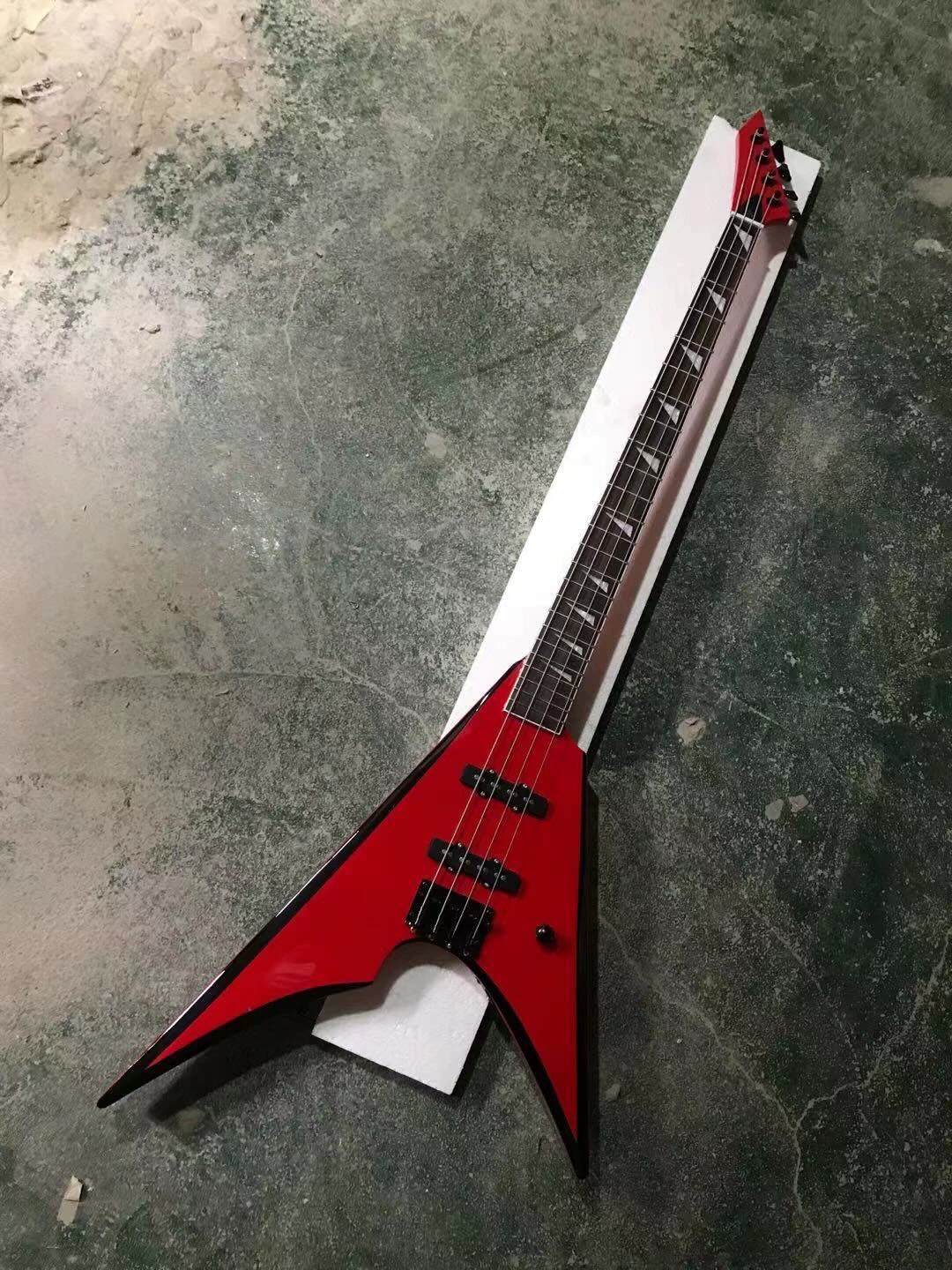 Custom ESP Style 4 Strings Reverse Headstock Electric Bass, Mahogany Body, Maple Neck, Customizable Guitar Upon Request.