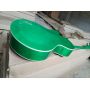 Custom 6 Strings Green Color Semi-hollow Flame Maple Veneer Electric Guitar Rosewood Fretboard 