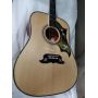Custom Solid Handmade AAAAA Grade Flamed Maple Neck Doves Dreadnought Acoustic Guitar Deluxe Version Customized Headstock Logo Inlay and Pickguard