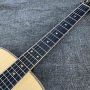 Custom Dreadnought Solid Spruce Top KOA Back Side Herringbone Binding Electric Guitar 