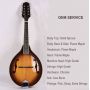 Custom Grand Handmade A Style Mandolin Solid Spruce Top Flamed Maple Back Side 