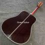 Custom Deluxe Solid Spruce Top Dreadnought Body Ebony Fingerboard 41 Inch Real Abalone Acoustic Guitar