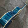 Custom Martin Style OM Body Water Ripple SOLID Flamed Maple Back Side Acoustic Guitar, Accept Guitar OEM