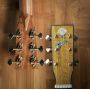 Custom High-End Deluxe Gold Phoebe Handcrafted All Solid Vintage Dreadnought Acoustic Guitar