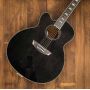 Custom Flamed Maple 43 Inch Cutaway Jumbo Body Left-Handed Acoustic Guitar