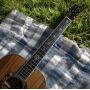 Custom 5a Solid KOA Wood 41 Inch Dreadnought Acoustic Guitar, 48mm Nut Width, All Solid 5A KOA Back Side