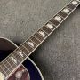 Custom Flamed Maple Back Side 43 Inch Jumbo Acoustic Guitar with Abalone Inlay in Blue Sunburst