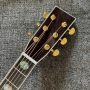 Custom Martin D-45 Copy, Sitka Spruce Top Solid Brazilian Rosewood Back Side Acoustic Guitar in Yellowish Color