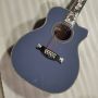 Custom 12 Strings OM Body Cutaway Acoustic Guitar Ripple Blue, SOLID BACK SIDE Wood