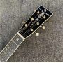 Custom MT Style D-45 Solid Rosewood Back Side Abalone Binding Dreadnought Body Gloss Black Acoustic Guitar