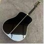Custom MT Style D-45 Solid Rosewood Back Side Abalone Binding Dreadnought Body Gloss Black Acoustic Guitar