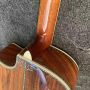 Custom Order: Deluxe 40 Inch Cutaway Solid KOA Wood Acoustic Guitar, Abalone Binding, with Abalone Logo, SOLID KOA BACK SIDE VERSION