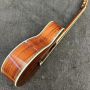 Custom Order: Deluxe 40 Inch Cutaway Solid KOA Wood Acoustic Guitar, Abalone Binding, with Abalone Logo, SOLID KOA BACK SIDE VERSION