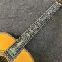 Custom 41 Inch Solid Cocobolo Wood Back Side D-45 Dreadnought Acoustic Guitar Yellow Painting Abalone Binding, Customized Logo