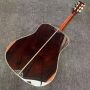 Custom 41 Inch Solid Cocobolo Wood Back Side D-45 Dreadnought Acoustic Guitar Yellow Painting Abalone Binding, Customized Logo