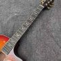 Custom Taylor Style 40 Inch 914ce Body Solid Rosewood Back Side Acoustic Guitar in Sunburst, Ebony Fingerboard